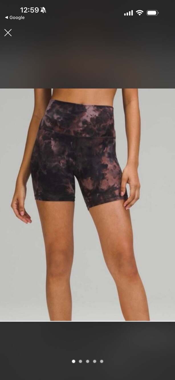 Lululemon Align High-Rise Short 6" Diamond Dye Graphite Grey Pink Pastel